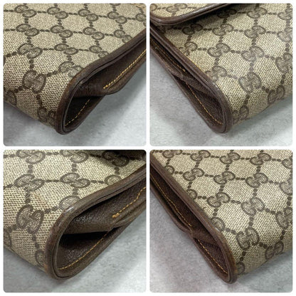 Gucci GG Shoulder Bag Brown Beige Leather — view 9