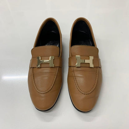 Hermes Paris H Leather Loafers Brown — view 2