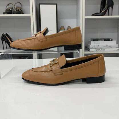 Hermes Paris H Leather Loafers Brown — view 3