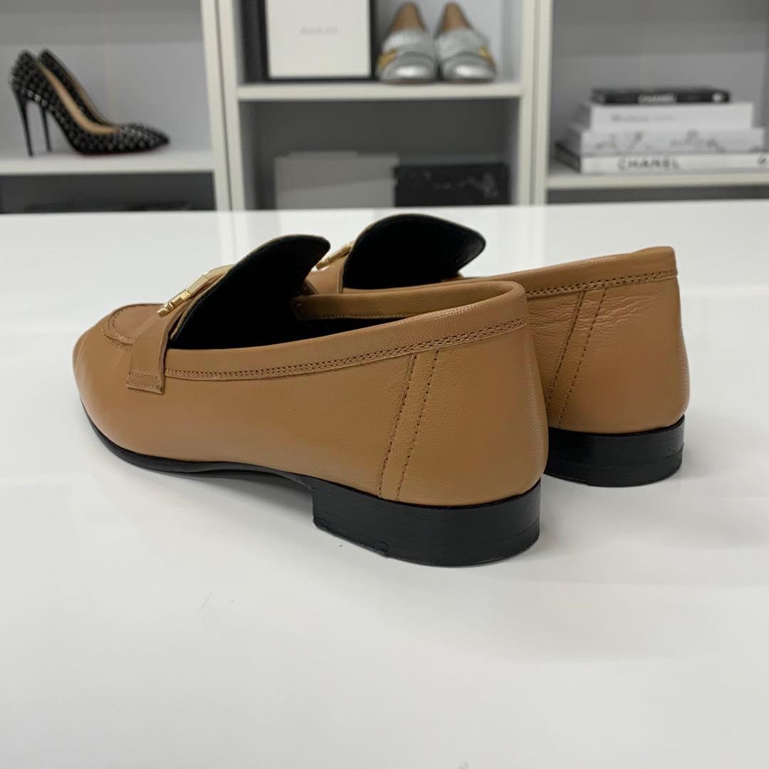 Hermes Paris H Leather Loafers Brown — view 4