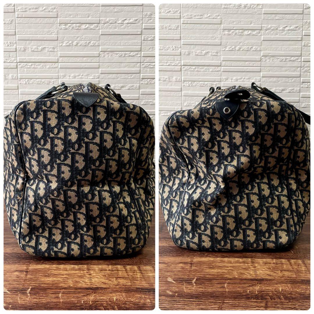 Dior Trotter Canvas Leather Boston Hand Bag All Over Pattern — view 3