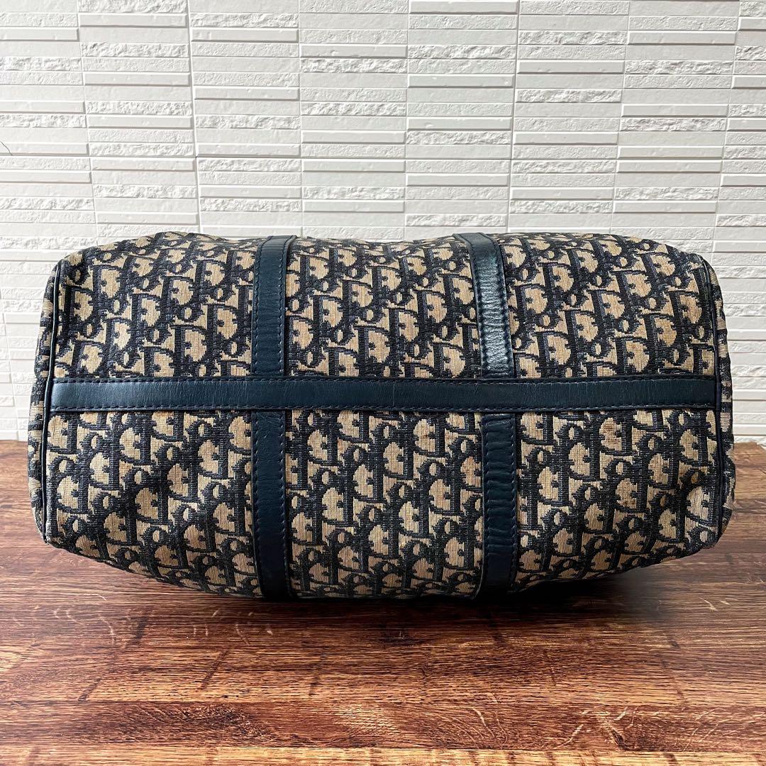 Dior Trotter Canvas Leather Boston Hand Bag All Over Pattern — view 4