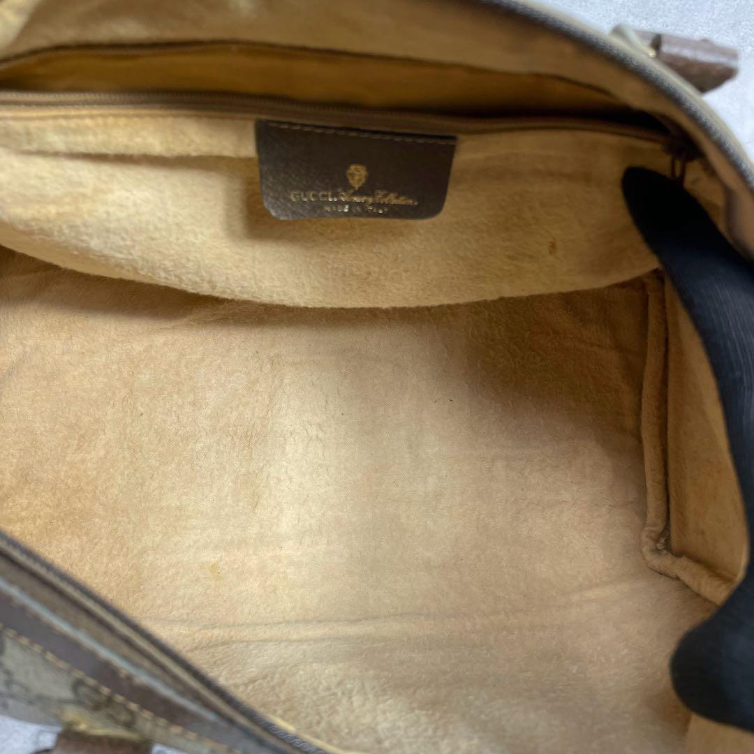 Gucci GG Sherry Line Boston Bag Brown Leather — view 5