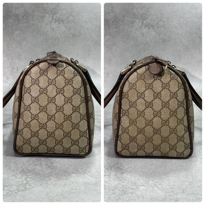 Gucci GG Sherry Line Boston Bag Brown Leather — view 7