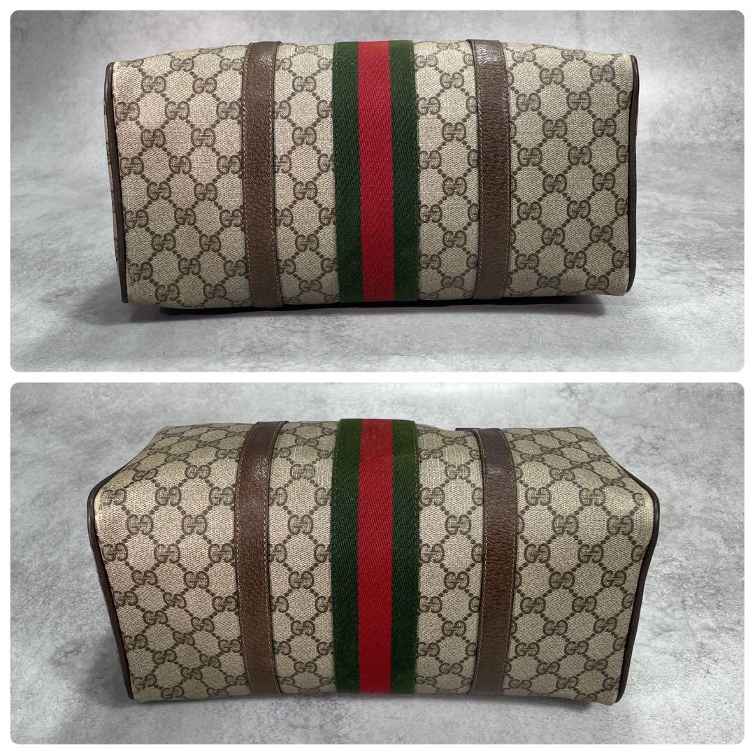 Gucci GG Sherry Line Boston Bag Brown Leather — view 8