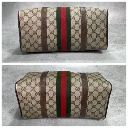 Gucci GG Sherry Line Boston Bag Brown Leather — view 8