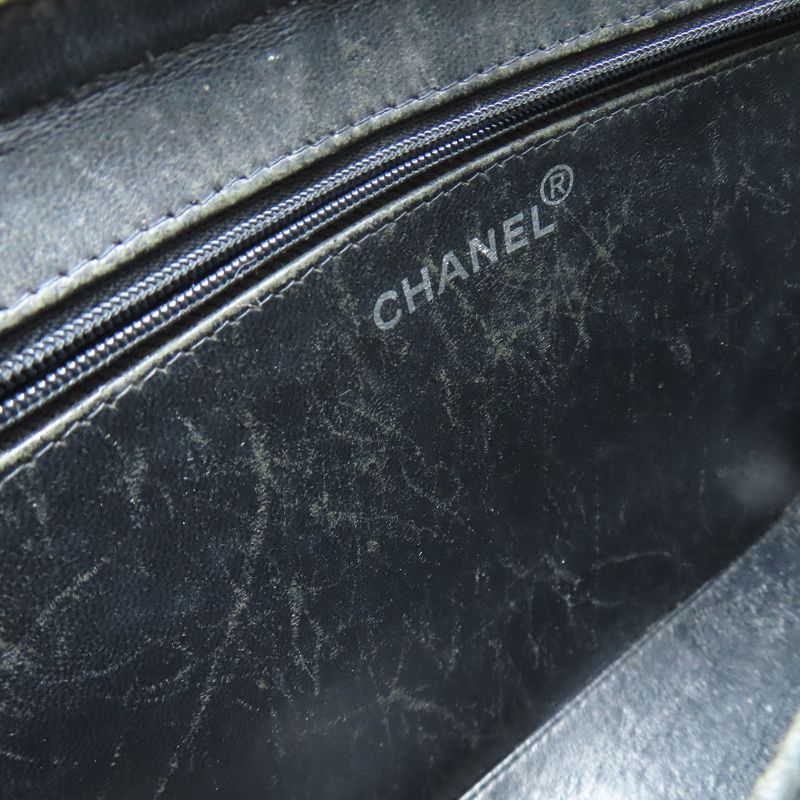 Chanel Chain Bag Coco Mark Silver Hardware Handbag Enamel Women
