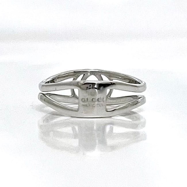 Gucci Ring Silver Interlocking