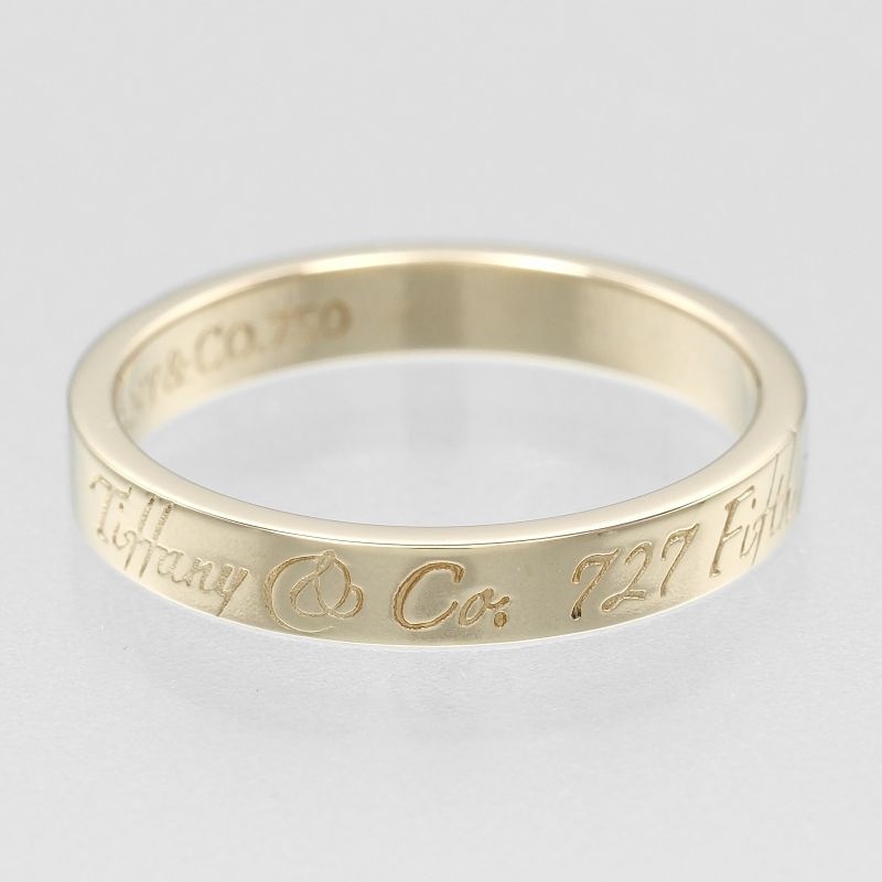 Tiffany & Co Notes 18K Yellow Gold Size 7.5 Ladies' 2.67g Ring