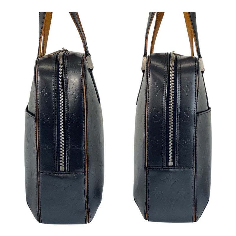 Louis Vuitton Monogram Matte Malden Navy Leather M55132 Business Bag Tote Bag