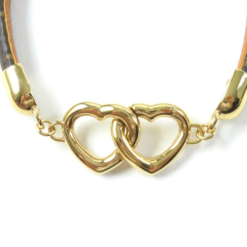 Louis Vuitton M6758 Bracelet Say Yes Leather Monogram Bracelet Brown 19 Storage