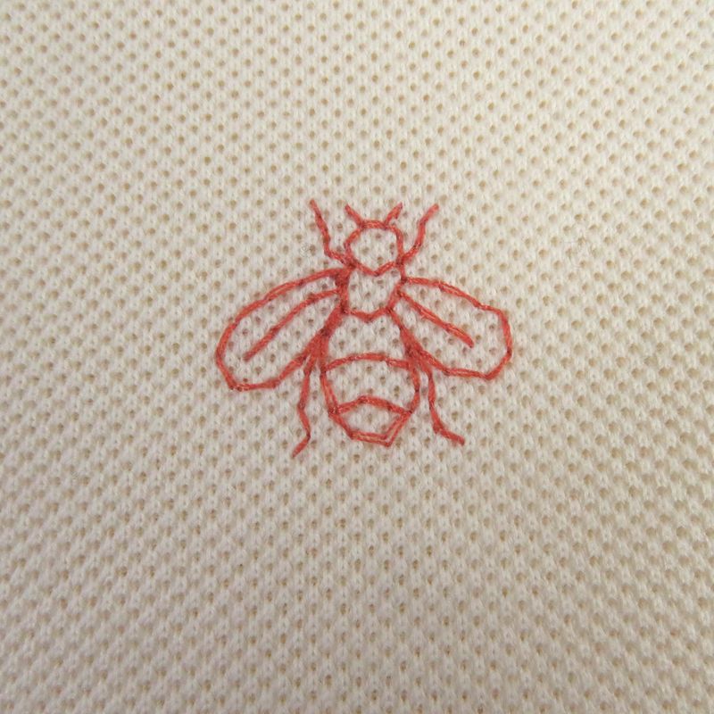 Gucci 625320 100% Cotton GG Logo Bee Star Embroidery Short Sleeve Polo Shirt