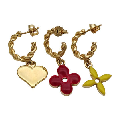 Louis Vuitton Earrings Women's Men's Brand Metal Boucle Dreille Sweet Monogram