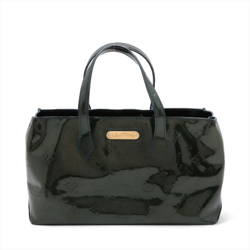 Louis Vuitton Monogram Vernis Wilshire PM Leather Handbag Tote M93684 Women's