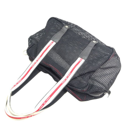 Chanel Shoulder Mesh Sports Line Tote Black Bag