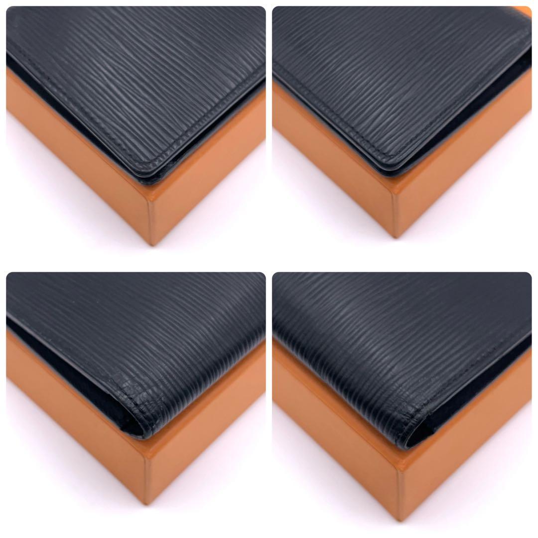 Louis Vuitton Epi Portefeuille Brazza Circle Black Yellow Wallet — view 9