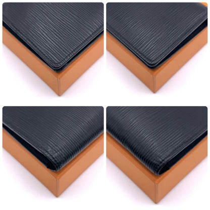 Louis Vuitton Epi Portefeuille Brazza Circle Black Yellow Wallet — view 9