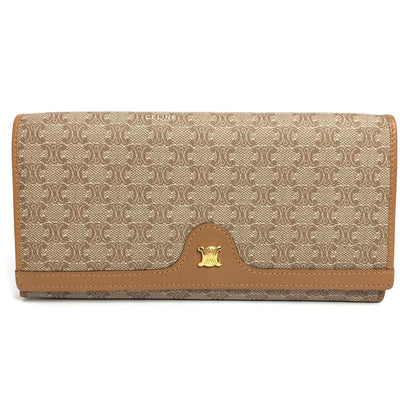 Celine Long Wallet With Clasp Macadam Vintage Triomphe