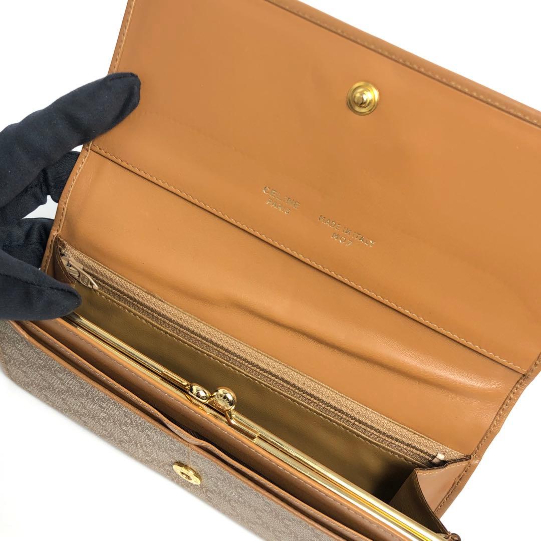 Celine Long Wallet With Clasp Macadam Vintage Triomphe