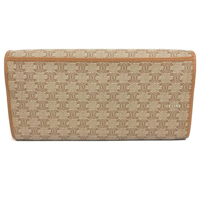 Celine Long Wallet With Clasp Macadam Vintage Triomphe