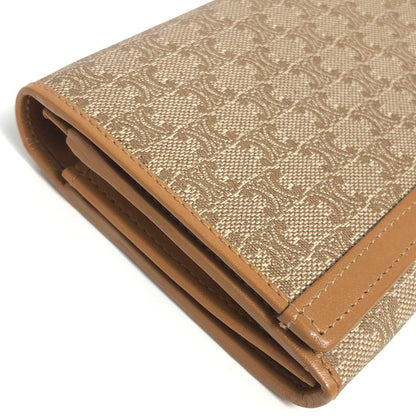 Celine Long Wallet With Clasp Macadam Vintage Triomphe