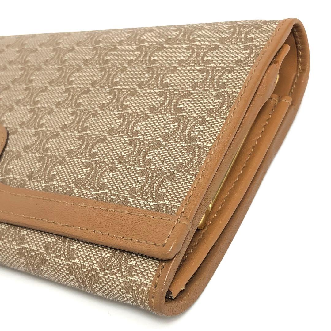 Celine Long Wallet With Clasp Macadam Vintage Triomphe