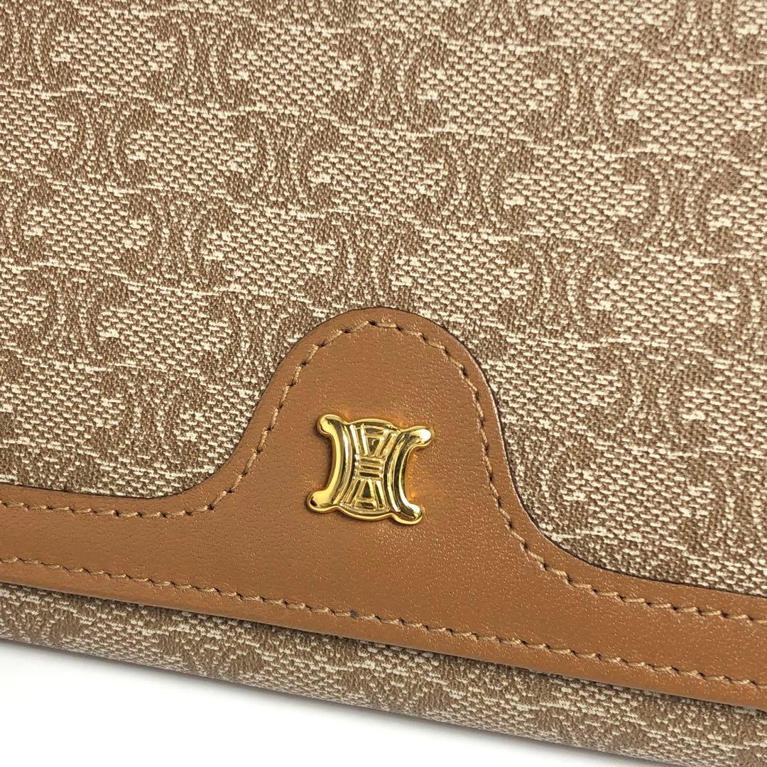 Celine Long Wallet With Clasp Macadam Vintage Triomphe