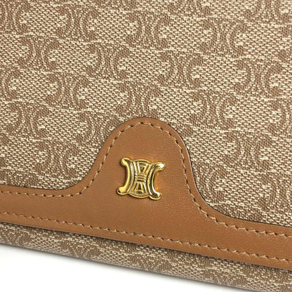 Celine Long Wallet With Clasp Macadam Vintage Triomphe