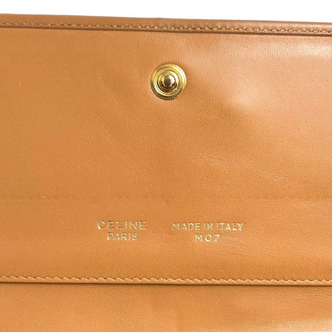 Celine Long Wallet With Clasp Macadam Vintage Triomphe