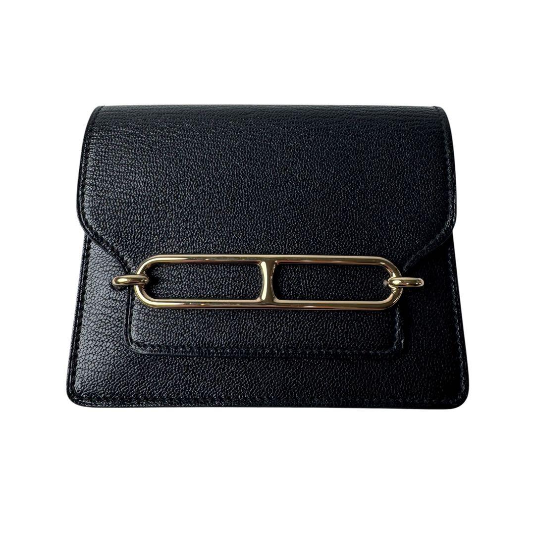 Hermes Roulis Slim Wallet Black Coin Case — view 2