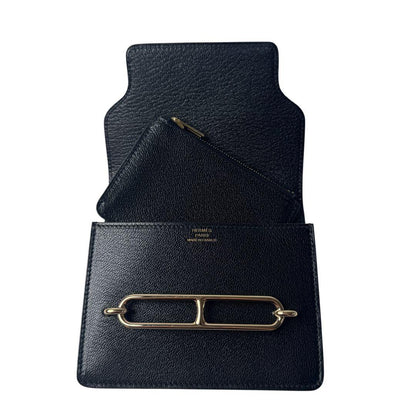 Hermes Roulis Slim Wallet Black Coin Case — view 7