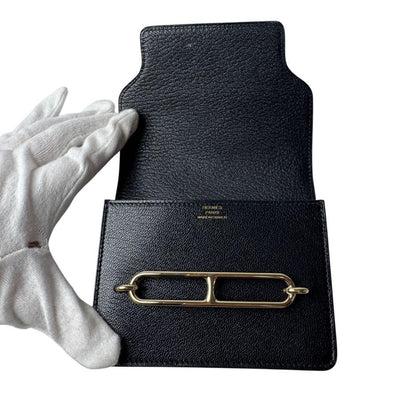 Hermes Roulis Slim Wallet Black Coin Case — view 8