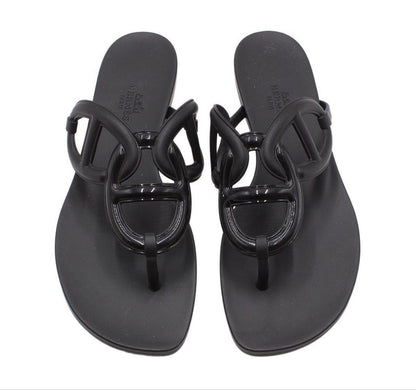 Unused Hermes Egeri Thong Anchor Chain Flat Sandals