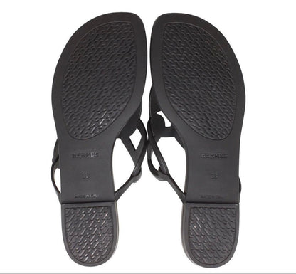 Unused Hermes Egeri Thong Anchor Chain Flat Sandals