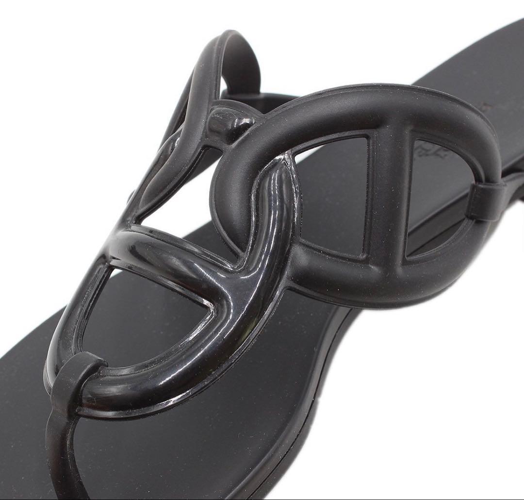 Unused Hermes Egeri Thong Anchor Chain Flat Sandals