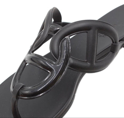 Unused Hermes Egeri Thong Anchor Chain Flat Sandals