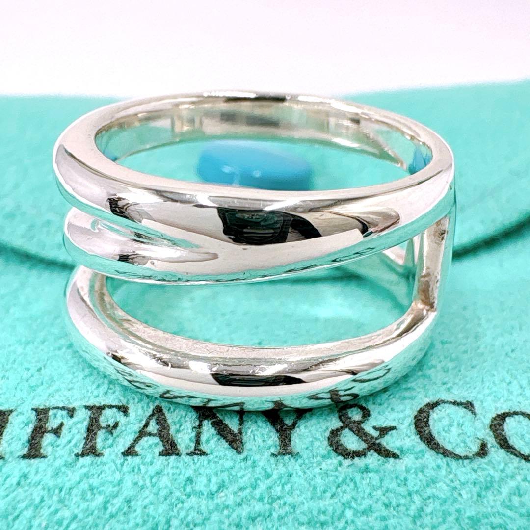 Tiffany & Co Diagonal Ring Size 13 925 Silver