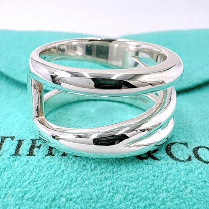 Tiffany & Co Diagonal Ring Size 13 925 Silver