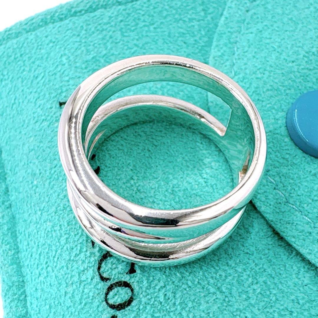 Tiffany & Co Diagonal Ring Size 13 925 Silver