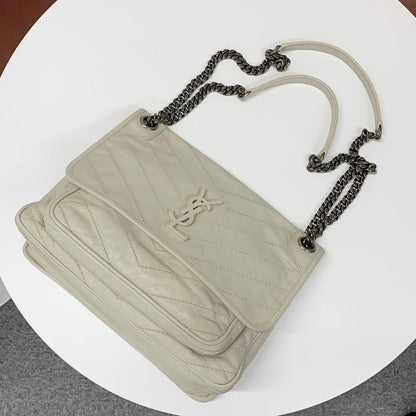 Saint Laurent Niki Vintage Leather YSL Shoulder Bag — view 6
