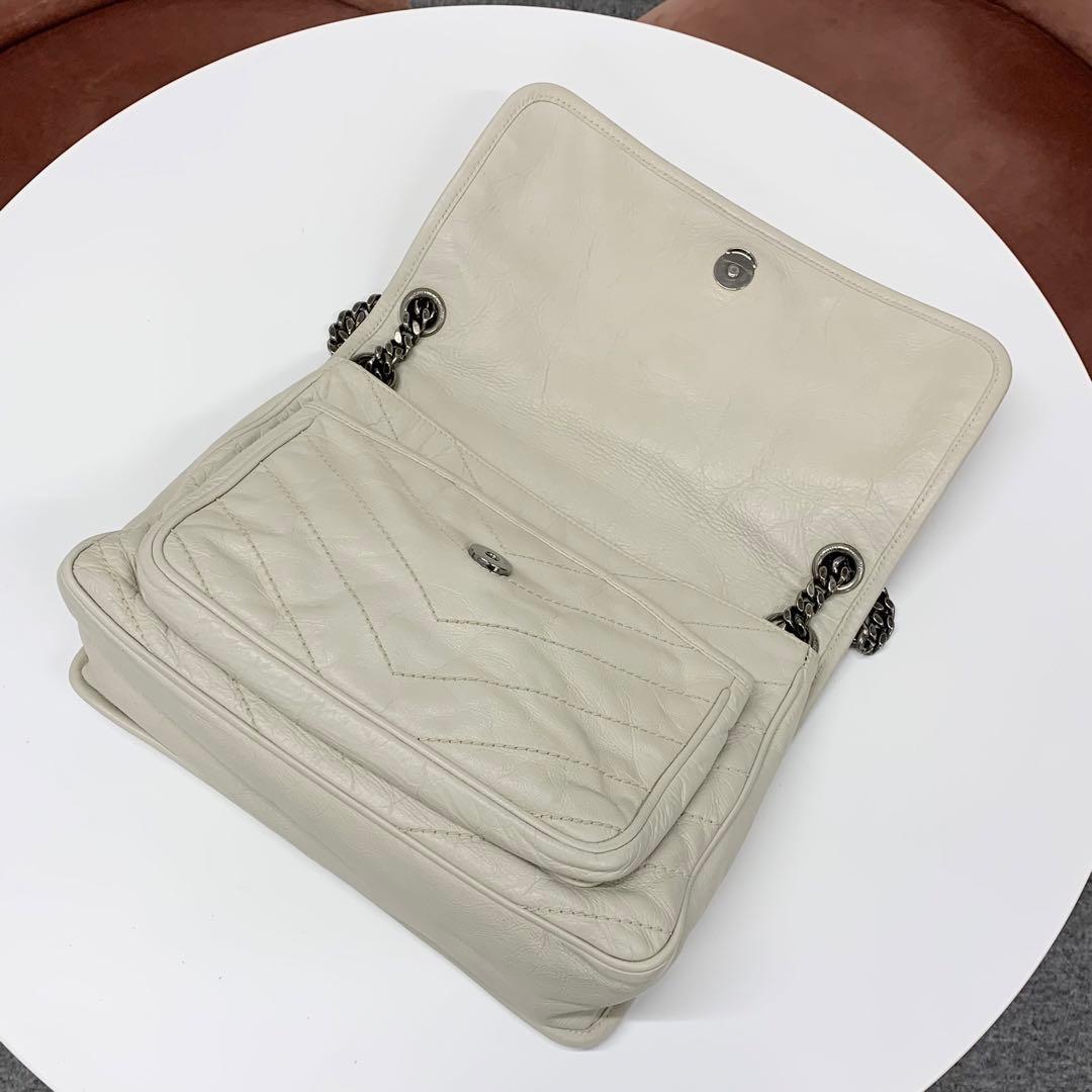 Saint Laurent Niki Vintage Leather YSL Shoulder Bag — view 7