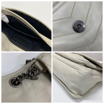 Saint Laurent Niki Vintage Leather YSL Shoulder Bag — view 8