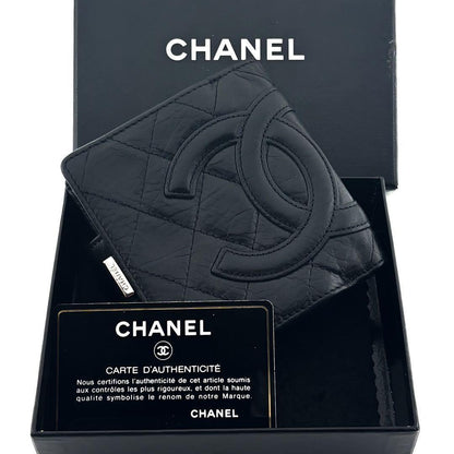 Chanel Wallet Cambon Crinkle Kiss Lock Bifold
