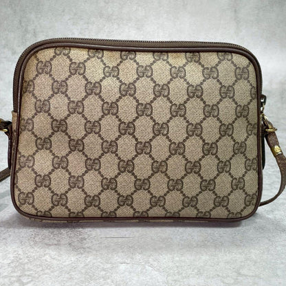 Gucci GG Shoulder Bag Brown Beige Logo — view 3