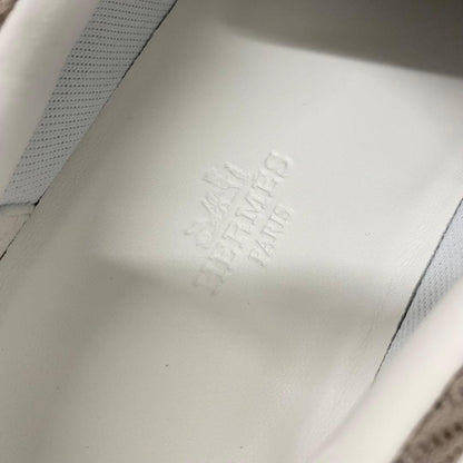 Hermes Bouncing Fabric Suede Sneakers Beige