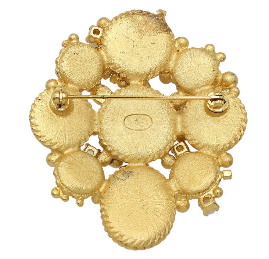 Chanel Coco Mark Colored Stone Brooch 01A