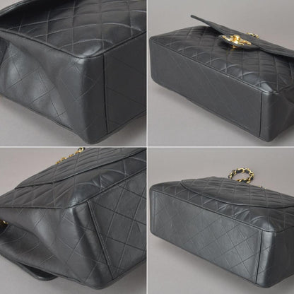 Chanel Chanel Deca Quilted 34 Chain Shoulder Bag Black