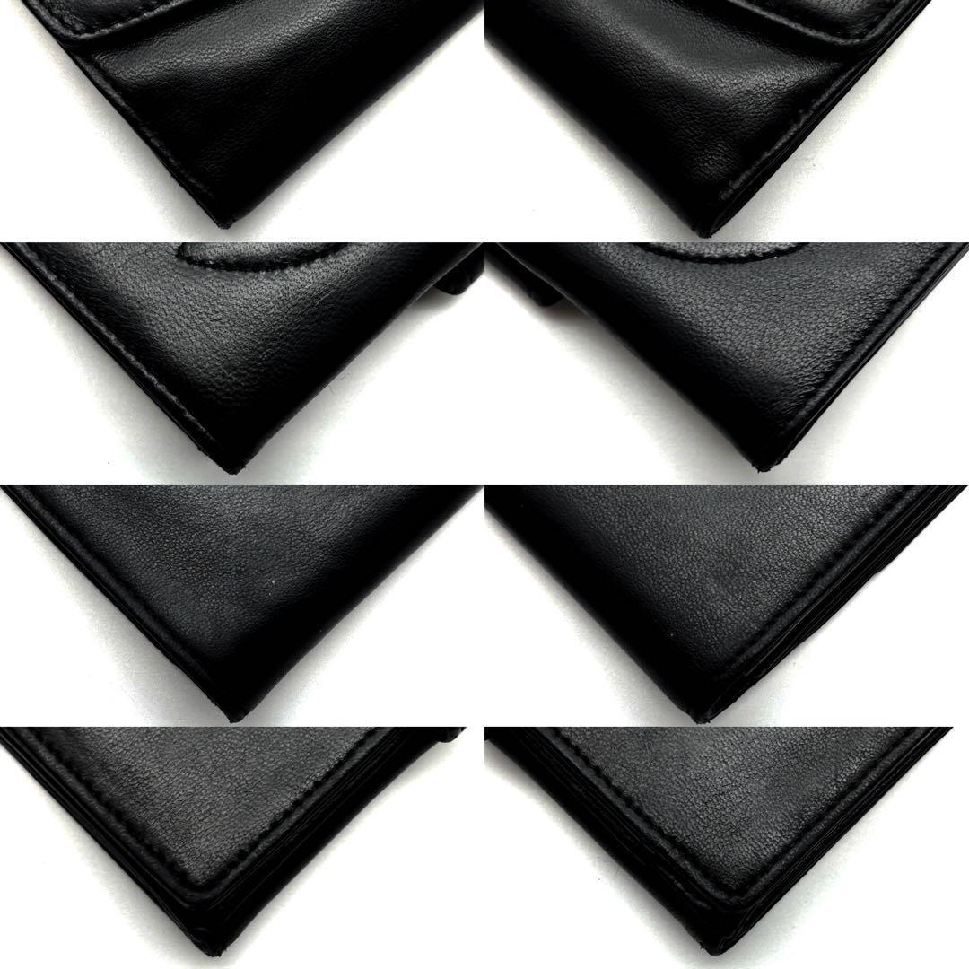 Chanel Wallet Coco Stitch Jumbo CC Logo Hook Bifold — view 9