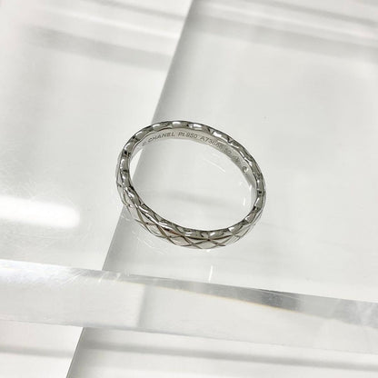 Chanel Quilted Coco Crush Marriage Ring Platinum