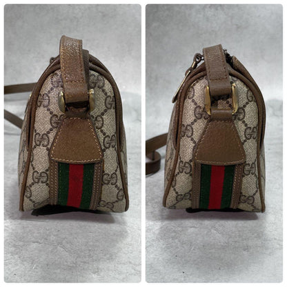 Gucci GG Sherry Line Shoulder Bag Brown Logo — view 6